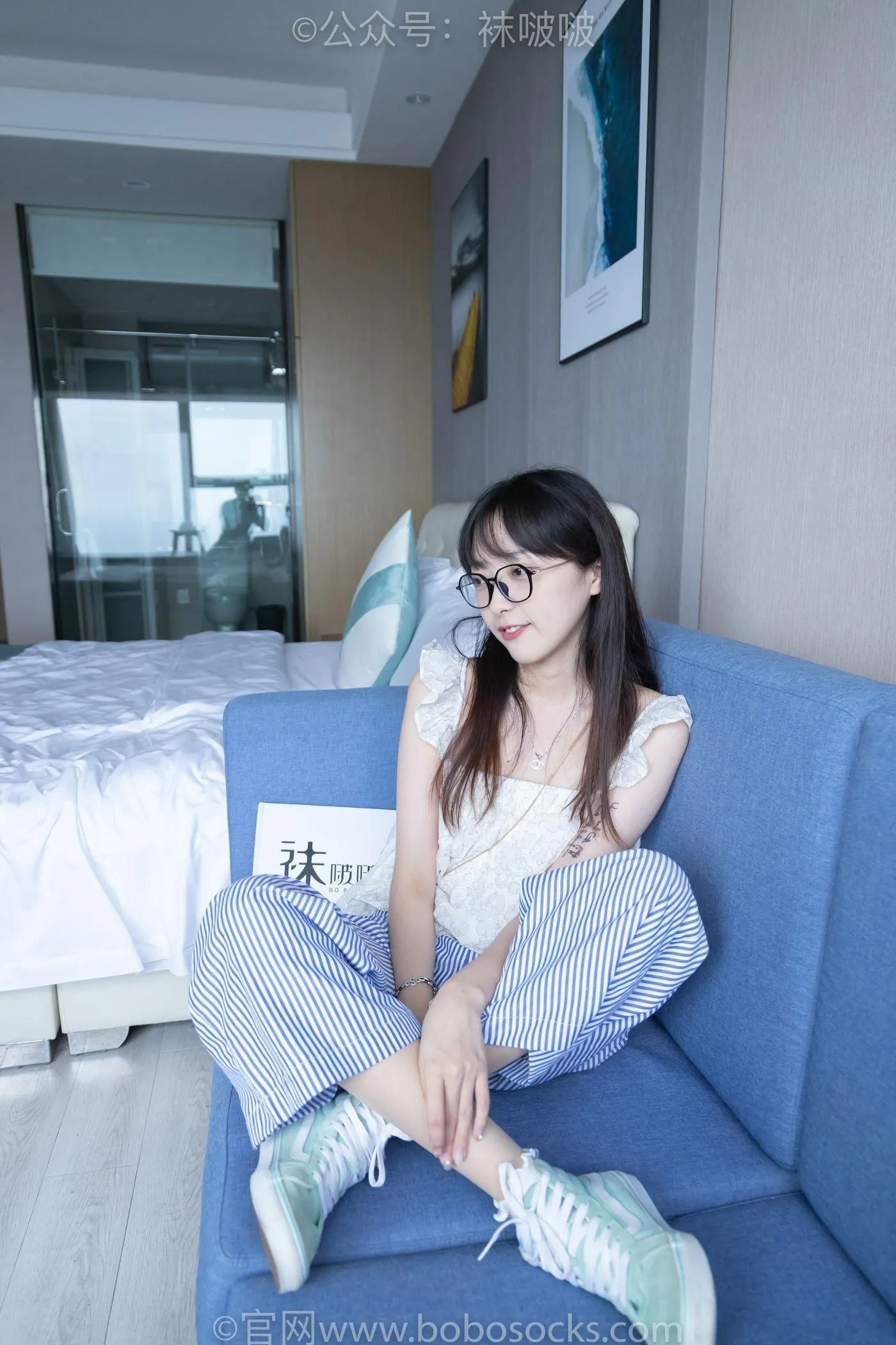 [BoBoSocks袜啵啵]NO.027 稚予- vans、白色棉袜、肉丝 [136P]插图9